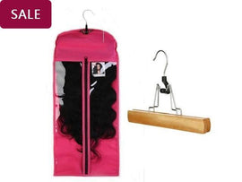 Hair Hanger for Clip in Hair Extensions& Hair with Protection Case