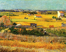 Load image into Gallery viewer, Harvest at La Crau with Montmaiour in the Background