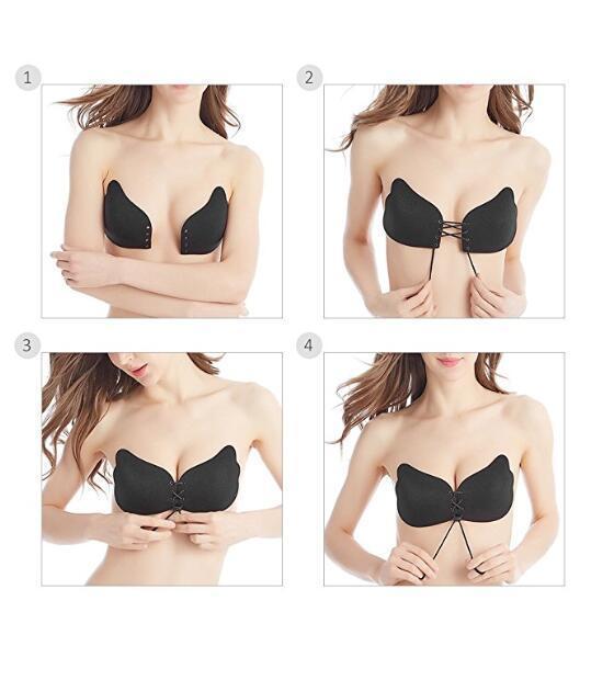 Strapless Bra Sticky Adhesive Invisible Push Up Backless Silicone Bra for Woman