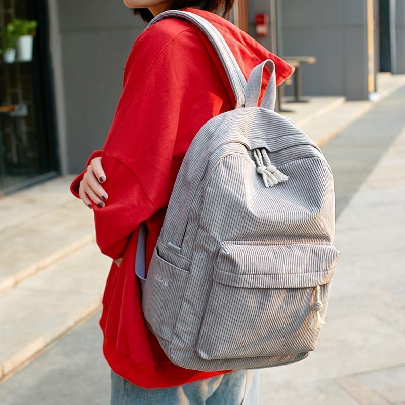 CORDUROY FASHION BACKPACK