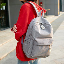 Load image into Gallery viewer, CORDUROY FASHION BACKPACK