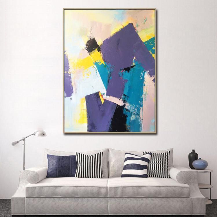 A painter paints abstract paintings，Figure painting