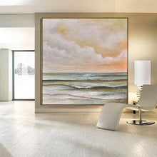 Load image into Gallery viewer, Original oil painting Calm seas and clear skies