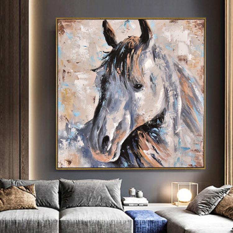 Horse painting abstract horse painting original horse painting