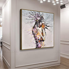 Load image into Gallery viewer, Abstract painting wall art, a woman growing hurt