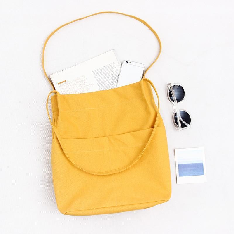 CANVAS SHOPPING TOTE - 6 COLORS!