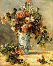Load image into Gallery viewer, Roses and Jasmine in a Delft Vase