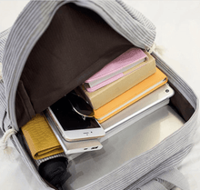 Load image into Gallery viewer, CORDUROY FASHION BACKPACK