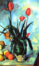 Load image into Gallery viewer, Still life vase with tulips