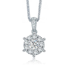 Load image into Gallery viewer, Women's Clavicle Chain 18K White Gold  Diamond Necklace