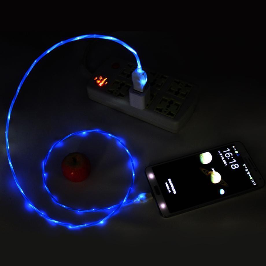 Cool LED  Light Flow Micro USB Cable