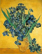 Load image into Gallery viewer, Vase with Irises Against a Yellow Background