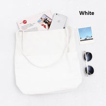 Load image into Gallery viewer, CANVAS SHOPPING TOTE - 6 COLORS!