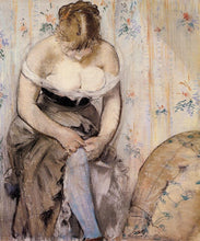 Load image into Gallery viewer, Woman Fastening Her Garter