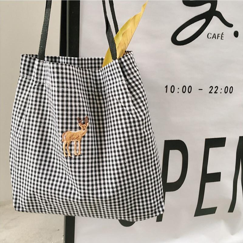 HEART + PLAID TOTE BAG