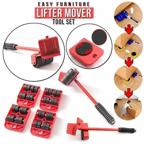 440lbs Easy Mover Kit Heavy Furniture Lifter Shift w/4 Sliders Pad Lift Moving