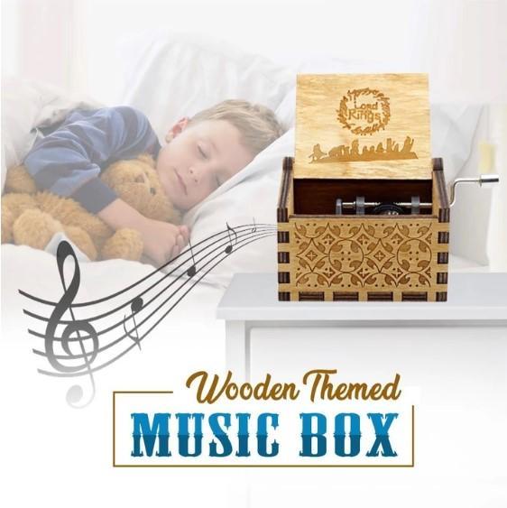 Hand Crank Wooden Music Box
