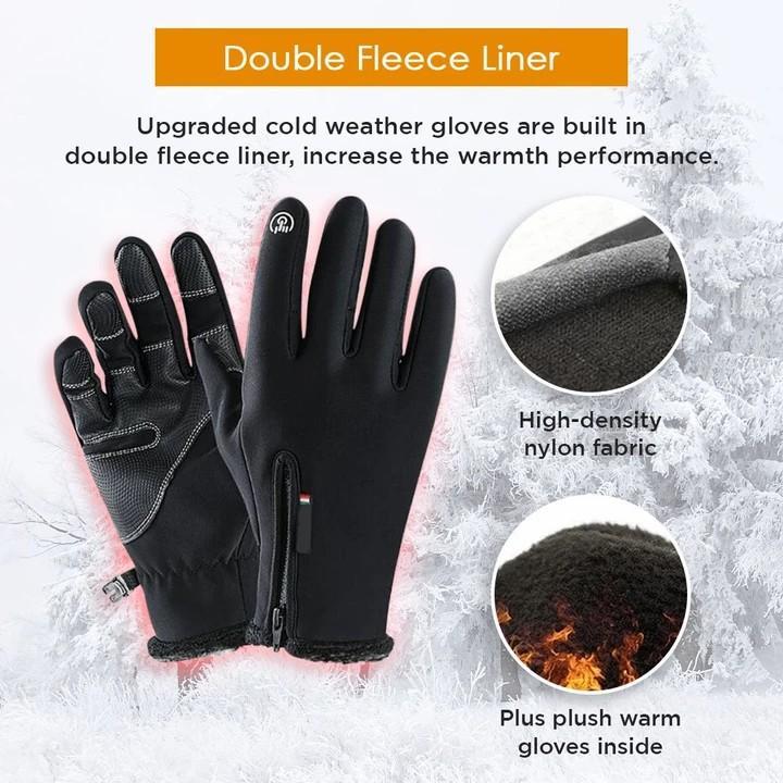 Mens Winter Outdoor Waterproof Touch Screen Gloves