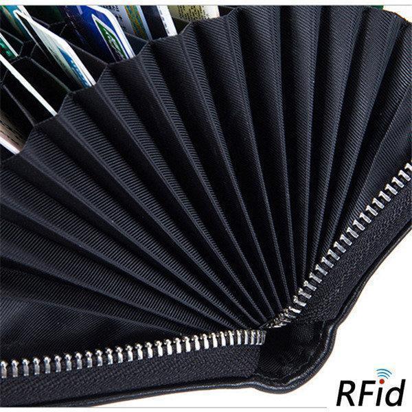 RFID Antimagnetic Genuine Leather Long Wallet