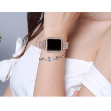 Load image into Gallery viewer, Luxury Crystal Metal Wristband For Apple watch