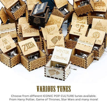 Load image into Gallery viewer, Hand Crank Wooden Music Box