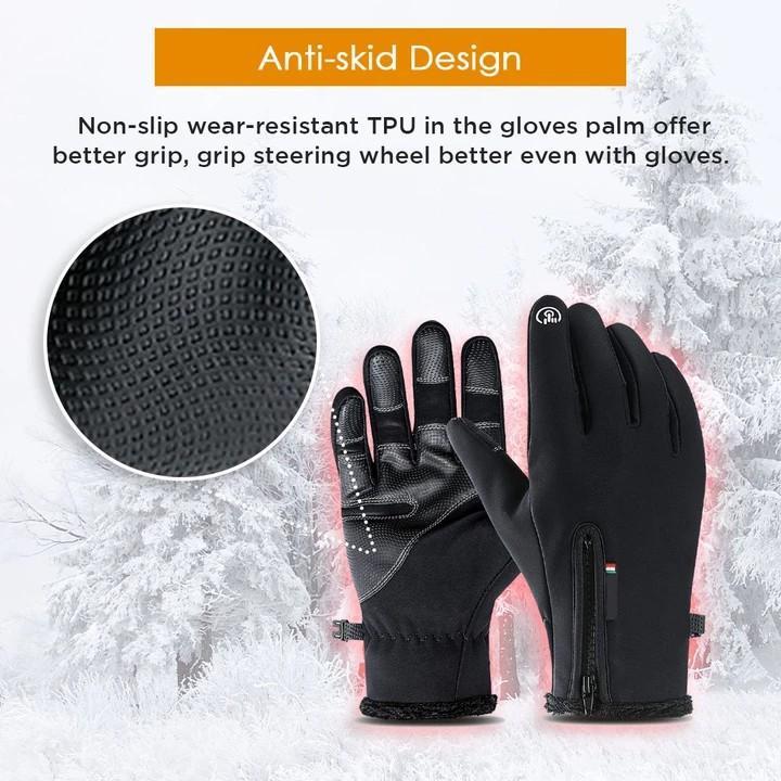 Mens Winter Outdoor Waterproof Touch Screen Gloves