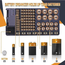 Battery Organizer with Energy Tester