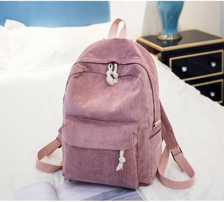 CORDUROY FASHION BACKPACK