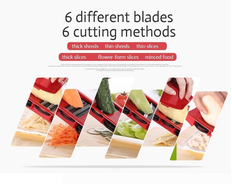 Mandoline Slicer Vegetable Food Cutter Julienne Grater Kitchen Chopper Friut