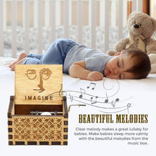Load image into Gallery viewer, Hand Crank Wooden Music Box