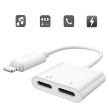 Load image into Gallery viewer, 2 in1 Lightning Audio +Charger Adapter For iPhone Lightning Earphone Adapter