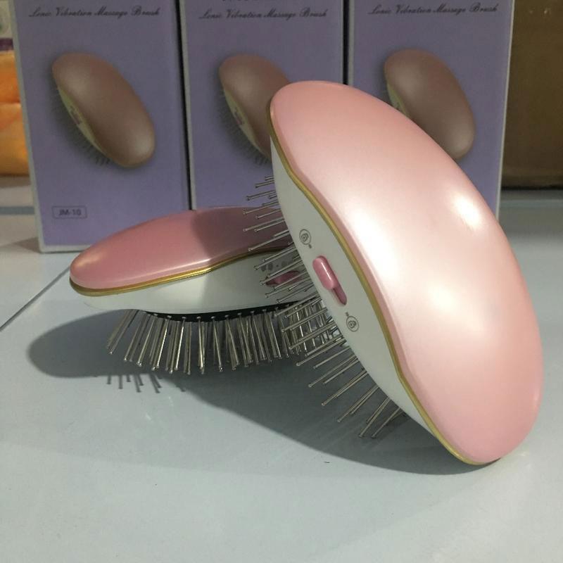 Mini Portable Electric Ionic Detangling Comb Hair Brush Massager for Women