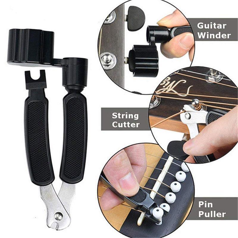 3-in-1 Guitar String Winder Cutter and Bridge Pin Puller