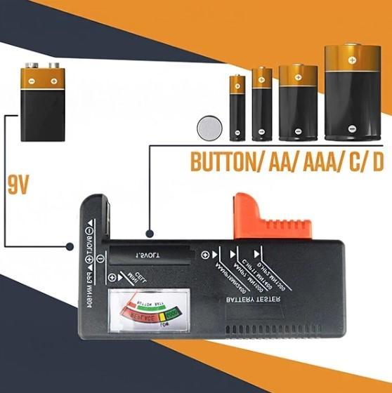 Battery Organizer with Energy Tester