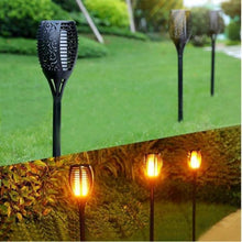 Load image into Gallery viewer, LED Solar Path Torch Light Dancing Flame Night