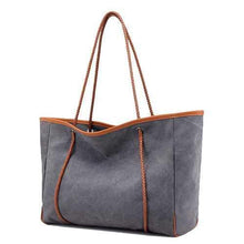 Load image into Gallery viewer, Gray Women Canvas Minimalist Pastel Tote Bag