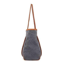 Load image into Gallery viewer, Gray Women Canvas Minimalist Pastel Tote Bag