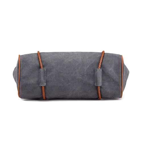 Gray Women Canvas Minimalist Pastel Tote Bag