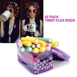 42 Pack Twist-flex Rods, Hair Rollers - richsuit