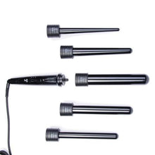 Load image into Gallery viewer, 5-in-1 Black Aluminum Hair Curling Iron - richsuit