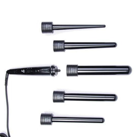 5-in-1 Black Aluminum Hair Curling Iron - richsuit