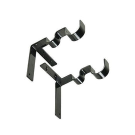 1 Pair Stainless Steel Hang Curtain Rod Brackets for 0.5-1 inch Diameter Rod