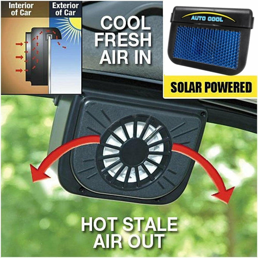 Solar Power Car Window Fan Automatic Cooling Ventilator