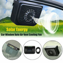 Load image into Gallery viewer, Solar Power Car Window Fan Automatic Cooling Ventilator
