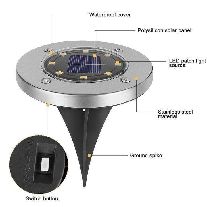 Solar LED Disk Lights