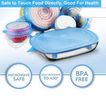 Load image into Gallery viewer, Stretch &amp; Fit - New Silicone Stretch Lids (6pcs)