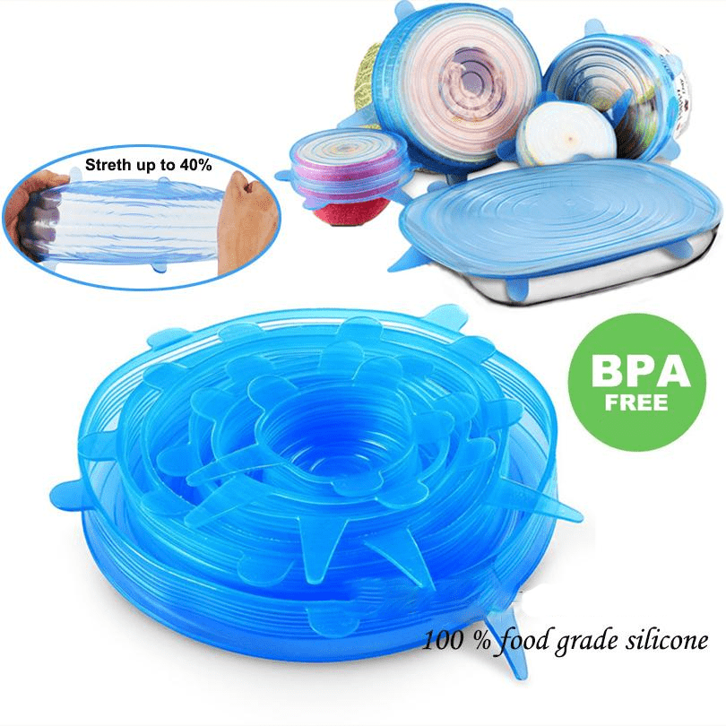 Stretch & Fit - New Silicone Stretch Lids (6pcs)