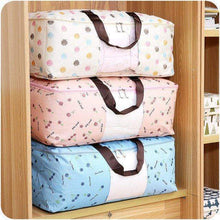Load image into Gallery viewer, Washable Portable Storage Container Lovely Print Oxford Clothes Quilts Storage Bags