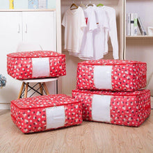 Load image into Gallery viewer, Washable Portable Storage Container Lovely Print Oxford Clothes Quilts Storage Bags