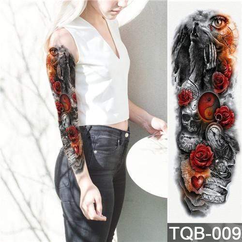 Waterproof Temporary Sleeve Arm Tattoo3